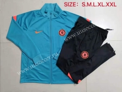 2021-2022 Chelsea Green Soccer Thailand Jacket Uniform-815