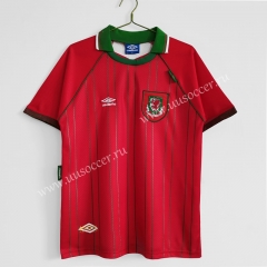 1994-96 Retro Version Wales Home Red Thailand Soccer Jersey AAA-C1046