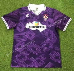 91-92 Retro Version Fiorentina Home Purple Thailand Soccer Jersey AAA-503
