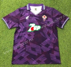 92-93 Retro Version Fiorentina Home Purple Thailand Soccer Jersey AAA-503