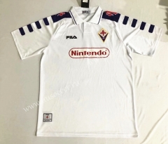 98-99 Retro Version Fiorentina Away White Thailand Soccer Jersey AAA-HR