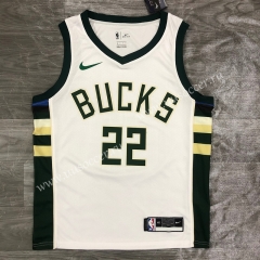 2020-2021 NBA Milwaukee Bucks Home White #22 Jersey-311