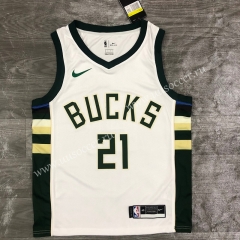 2020-2021 NBA Milwaukee Bucks Home White #21Jersey-311