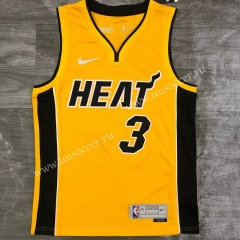 2021-2022 Reward Version NBA Miami Heat Yellow #3 Jersey-311