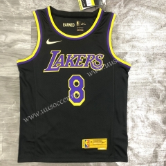 2020-2021 Reward Version Lakers NBA Black #8 Jersey-311
