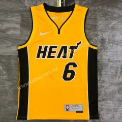 2021-2022 Reward Version NBA Miami Heat Yellow #6 Jersey-311