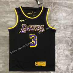 2020-2021 Reward Version Lakers NBA Black #3 Jersey-311