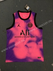 2021-2022 Paris SG Blue & Pink Thailand Soccer Jersey Vest