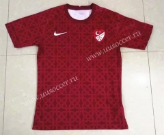 2021-2022 Turkey Red Thailand Soccer Training Jersey-709