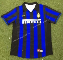 Retro Version 98-99 Inter Milan Home Blue&Black Thailand Soccer Jersey AAA-503