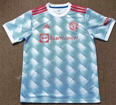 2021-2022 Manchester United Away Light Blue Thailand Soccer jersey AAA-417