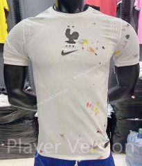 Player Version 2021-2022 France  White Thailand Soccer Jersey AAA-KS