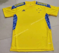 2021-2022 Cruzeiro EC Goalkeeper Yellow  Thailand Soccer Jersey AAA-7T
