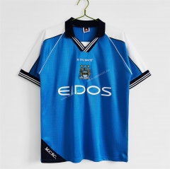 99-01 Retro version Manchester City  Home Blue Thailand Soccer Jersey AAA-c1046