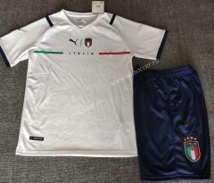 2021-2022 Italy Away White Soccer Uniform