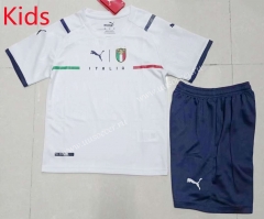 2021-2022 Italy Away White Kids/Youth Soccer Uniform