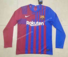 2021-2022 Barcelona Home Red & Blue Thailand LS Soccer Jersey AAA-422