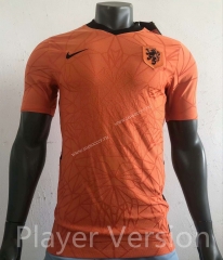 Player Version 2021-2022 Netherlands Home Orange Thailand Soccer Jersey AAA