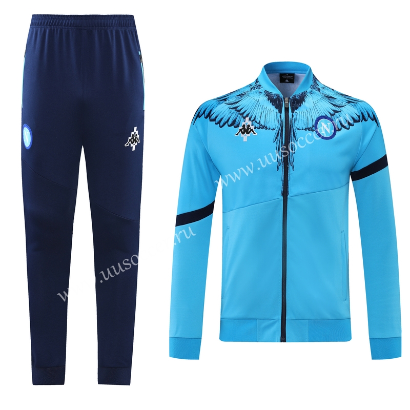 2021-2022 Napoli Blue Thailand Soccer Jacket Uniform-LH-Napoli| topjersey