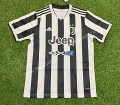 (S-4XL)2021-2022 Juventus Home Black & White Thailand Soccer Jersey AAA-407