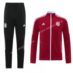 2021-2022 Bayern München Red With WebbingSoccer Jacket Uniform-LH