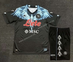 2021-2022 Napoli Black Soccer Uniform-GS