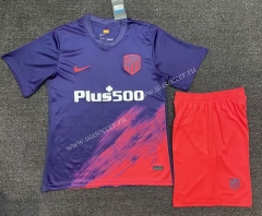 2021-2022 Atlético Madrid Away Blue Soccer Uniform-GS