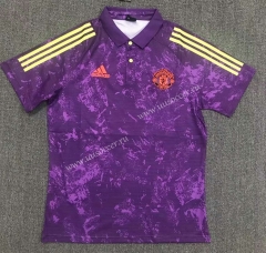 2021-2022 Manchester United Purple Thailand Polo -803