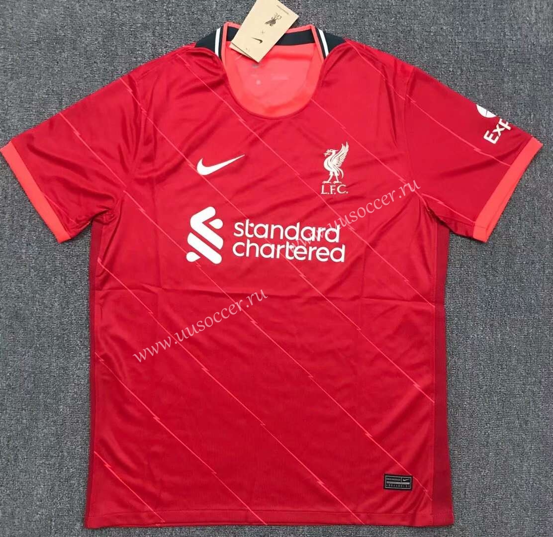 (S-4XL)2021-2022 Liverpool Home Red Thailand Soccer Jersey AAA-503 ...