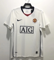 2009 Retro Version Manchester United Away  White Thailand Soccer Jersey AAA-c1046
