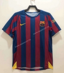 UEFA Champions League 05-06 Retro Version Barcelona  Home Red & Blue Thailand Soccer Jersey AAA-c1046