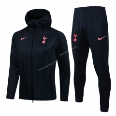 2021-2022 Tottenham Hotspur Royal Blue Thailand Soccer Jacket Uniform With Hat- 815