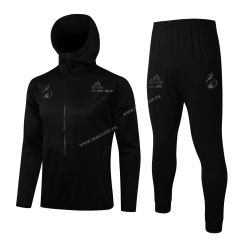 2021-2022 Real Madrid Black Jacket Uniform With Hat-815