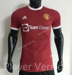 Player version 2021-2022 Manchester United Home Red Thailand Soccer jersey AAA-CS