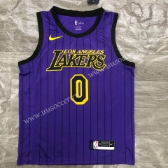 2018 Lakers NBA Purple stripes Limited #0 （Nick Young） Jersey-311