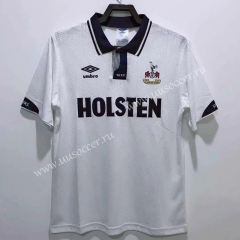 92-94 Tottenham Hotspur Home White Thailand Soccer Jersey AAA-811