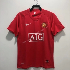 League Edition Retro Version 07-08 Manchester United Home Red Thailand Soccer Jersey AAA-811