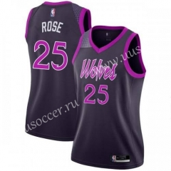 City Version NBA Minnesota Timberwolves Purple #25 Jersey