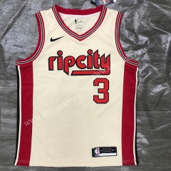 NBA Portland Trail Blazers creamy-white #3（McCollum）Jersey-311
