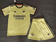 2021-2022 Arsenal  Away Yellow Soccer Uniform