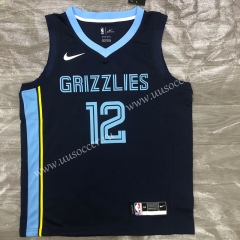 NBA Memphis Grizzlies  Dark  Blue #12 (Morant) Jersey-311