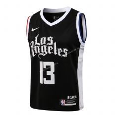 （Hot-pressed）V-neck NBA Los Angeles Clippers Black #13 Jersey-815