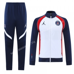2021-22 Paris SG White Soccer Jacket Uniform-LH