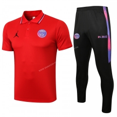 2021-2022 PSG Red Thailand Polo Uniform-815
