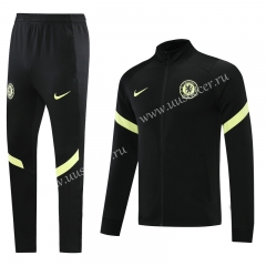 2021-2022 Chelsea Black Soccer Thailand Jacket Uniform-LH