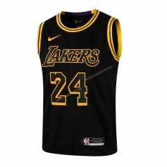 （Hot-pressed）Lakers NBA Black #24Round neck Jersey-815