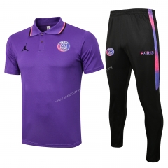 2021-2022 PSG Purple Thailand Polo Uniform-815