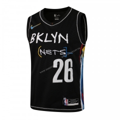 （Hot-pressed）NBA Brooder Jeklyn Nets Black CAI borrsey#26  -815