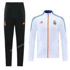 2021-2022 Real Madrid White  Soccer Jacket Uniform-LH