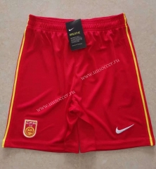 2021-2022 China PR Home Red Thailand Soccer Shorts
